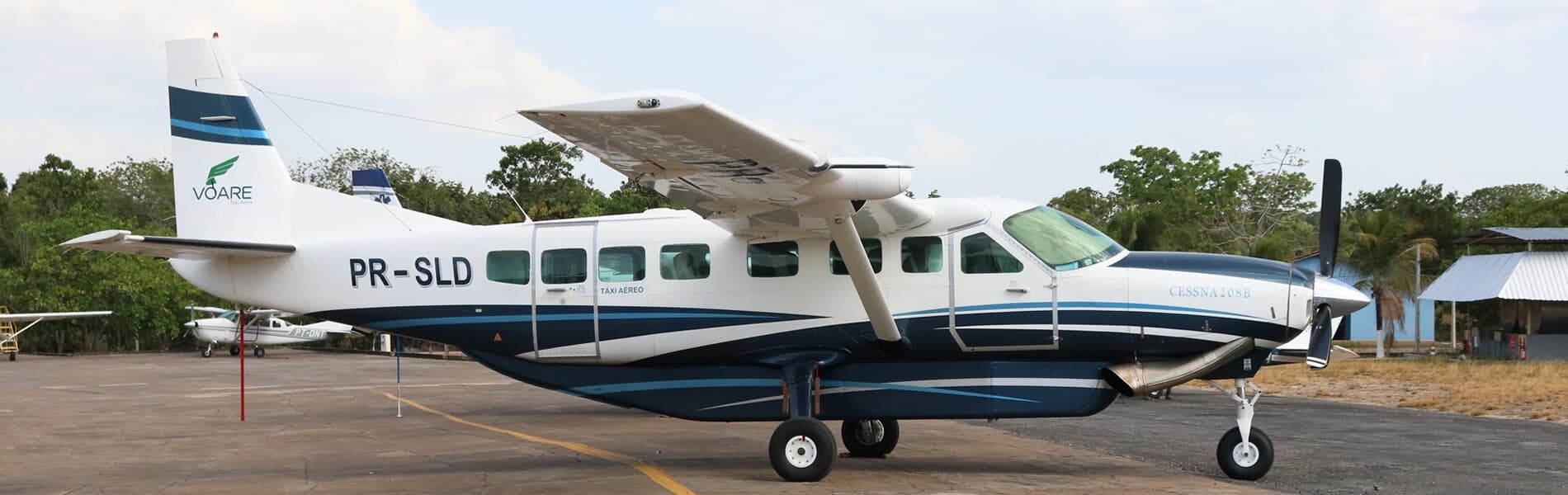 Cessna 208B Grand Caravan da Voare Táxi Aéreo no pátio, em Boa Vista